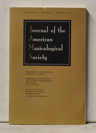 Item #4070061 Journal of the American Musicological Society, Volume 54, Number 1 (Spring 2001)....