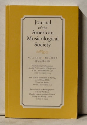 Item #4070063 Journal of the American Musicological Society, Volume 59, Number 2 (Summer 2006)....