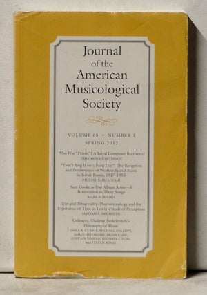 Item #4070072 Journal of the American Musicological Society, Volume 65, Number 1 (Spring 2012)....