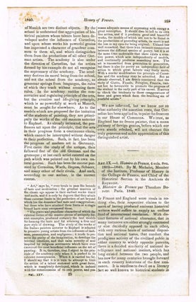 Item #4170068 Michelet - History of France [original single article from The Foreign Quarterly...