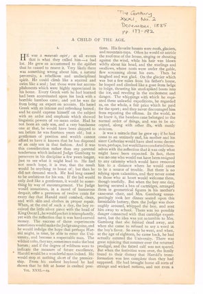 Item #4180011 A Child of the Age. [original single article from The Century Magazine, Volume 31,...