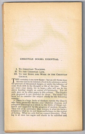 Item #4180082 Christian Dogma Essential 1. To Christian Teaching. 2 To Christian Life. 3. To the...