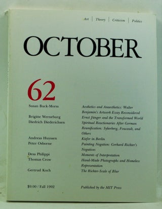 Item #4180142 October 62 (Fall 1992). Rosalind Krauss, Annette Michelson, Susan Buck-Morss,...