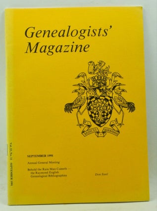 Item #4180155 Genealogists' Magazine: Journal of the Society of Genealogists, Volume 23, Number...
