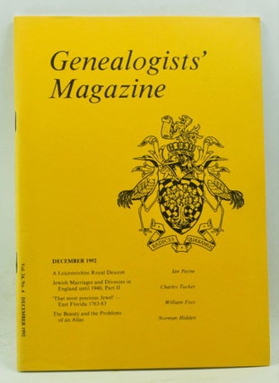 Item #4180158 Genealogists' Magazine: Journal of the Society of Genealogists, Volume 24, Number 4...