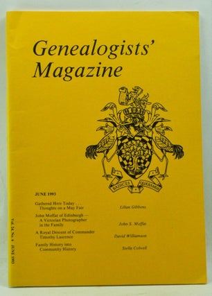 Item #4180160 Genealogists' Magazine: Journal of the Society of Genealogists, Volume 24, Number 6...