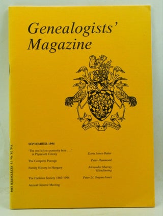 Item #4180164 Genealogists' Magazine: Journal of the Society of Genealogists, Volume 24, Number...