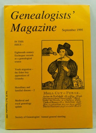 Item #4180168 Genealogists' Magazine: Journal of the Society of Genealogists, Volume 25, Number 3...