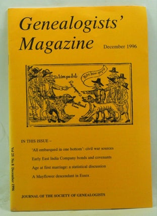 Item #4180173 Genealogists' Magazine: Journal of the Society of Genealogists, Volume 25, Number 8...