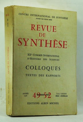 Item #4230056 Revue de Synthèse Nos. 49-52 (Janvier-Décembre 1968). Troisième Série. Série...