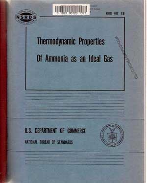 Item #4240037 Thermodynamic properties of ammonia as ideal gas (United States. National Bureau of...