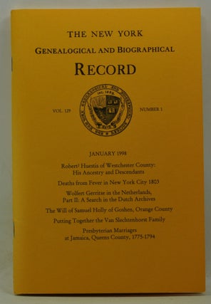 Item #4250083 The New York Genealogical and Biographical Record, Volume 129, Number 1 (January...