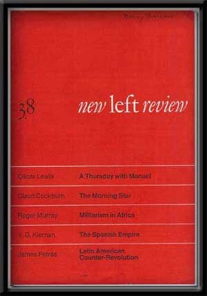 Item #4270019 The New Left Review, 38 Original Series (July-August 1966). Oscar Lewis, Claud...