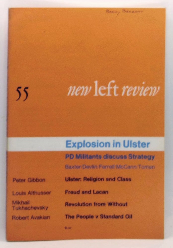 Item #4270024 New Left Review 55 (May-June 1969). Explosion in Ulster: PD Militants discuss Strategy; Baxter/Devlin/Farrell/McCann/Toman. Perry Anderson, Peter Gibbon, Louis Althusser, Mikhail Tukhachevsky, Robert Avakian.