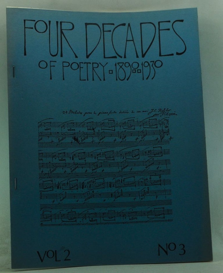 Item #4360044 Four Decades of Poetry 1890-1930. Volume 2, Number 3 (January 1979). Esther Safer Fisher, William W. Hoffa, Norman T. Gates, Paul Beam, Rachel Grover.