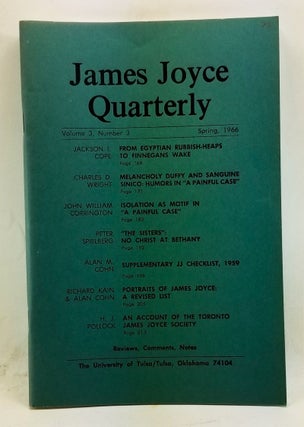Item #4380058 James Joyce Quarterly, Volume 3, Number 3 (Spring 1966). Thomas F. Staley, Jackson...