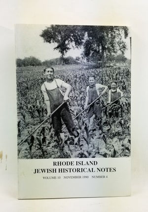 Item #4470035 Rhode Island Jewish Historical Notes, Volume 10, Number 4 (November 1990). Judith...
