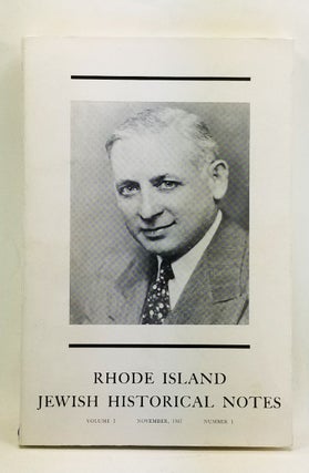 Item #4470040 Rhode Island Jewish Historical Notes, Volume 5, Number 1 (November 1967). Seebert...