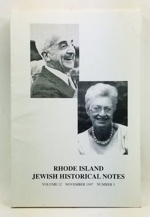 Item #4470043 Rhode Island Jewish Historical Notes, Volume 12, Number 3 (November 1997). Judith...