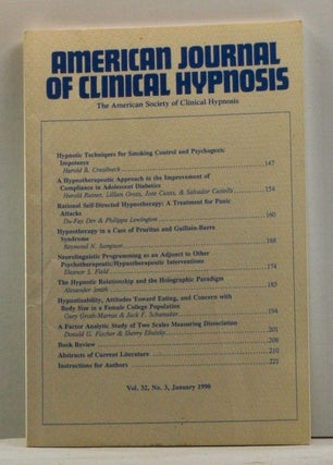Item #4540018 The American Journal of Clinical Hypnosis, Volume 32, Number 3 (January 1990)....