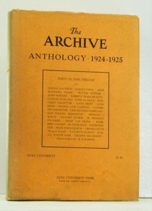 Item #4560009 The Archive Anthology: Verse by Little-Known and Well-Known Writers. R. P. Harriss,...