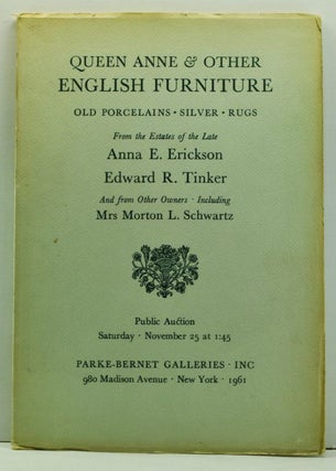 Item #4660028 Queen Anne & Other English Furniture: Old Porcelains, Silver, Rugs; From the...