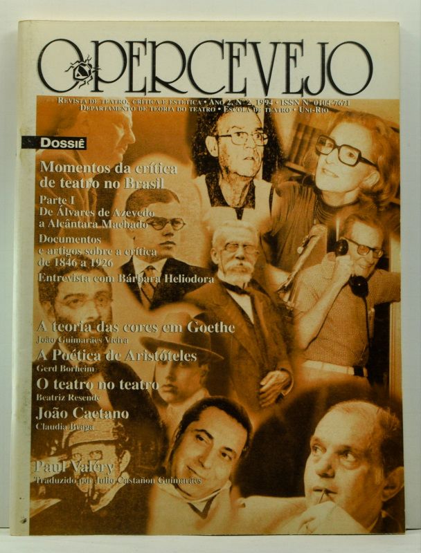 Item #4670028 Opercevejo: Revista de Teatro, Crítica e Estética. Ano II, Número 2 (1994). Ana Maria Bulhões, Angela Materno.