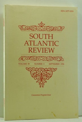 Item #4700021 South Atlantic Review: The Journal of the South Atlantic Modern Language...