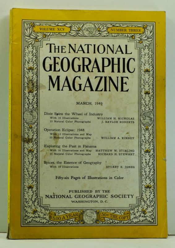 Item #4730020 The National Geographic Magazine, 95, Number 3 (March 1949). William H. Nicholas, J. Baylor Roberts, William A. Kinney, Matthew W. Stirling, Richard H. Stewart, Stuart E. Jones.