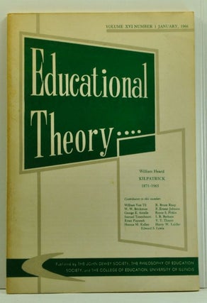 Item #4780027 Educational Theory, Vol. 16, No. 1 (January, 1966). William O. Stanley