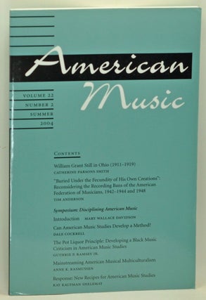 Item #4860003 American Music: A Quarterly Journal Devoted to All Aspects of American Music and...