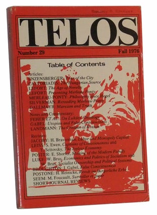 Item #4890031 Telos, Number 29 (Fall 1976). Paul Piccone, Hans Magnus Enzenberger, Cornelius...