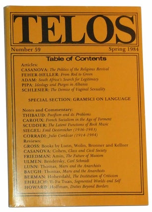 Item #4900026 Telos, Number 59 (Spring 1984): A Quarterly Journal of Radical Thought. Paul...
