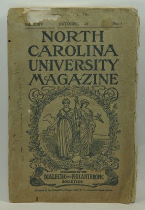 Item #4910047 North Carolina University Magazine, Old Series, Vol. 37, No. 1; New Series, Vol....