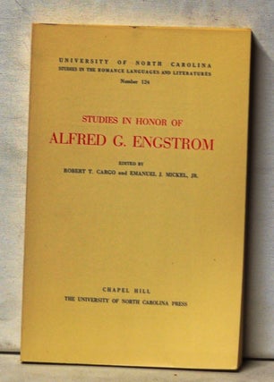Item #4990039 Studies in Honor of Alfred G. Engstrom (signed by Engstrom). Robert T. Cargo,...