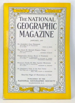 Item #5000110 The National Geographic Magazine, Volume CXI (111), Number One (1) (January 1957)....