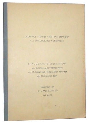 Item #5050001 Laurence Sternes "Tristram Shandy" als Sprachliches Kunstwerk....