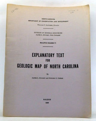 Item #5190003 Explanatory Text for Geologic Map of North Carolina; Division of Mineral Resources...
