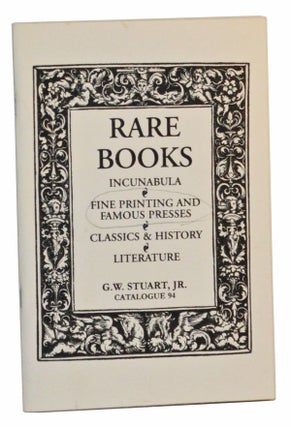 Item #5190041 Rare Books: Incunabula, Fine Printing and Famous Presses, Classics & History,...