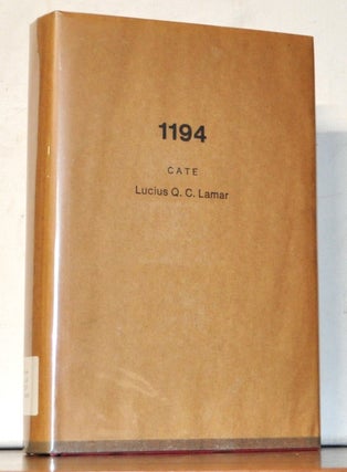 Item #5190079 Lucius Q. C. Lamar: Secession and Reunion. Wirt Armistead Cate