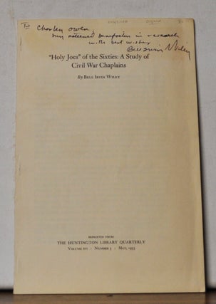 Item #5190087 "Holy Joes" of the Sixties: A Study of Civil War Chaplains. Offset...