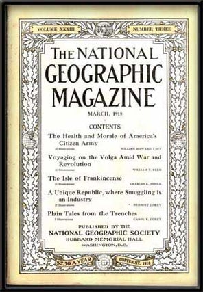 Item #5240006 The National Geographic Magazine, Volume XXXIII, Number Three (March, 1918)....