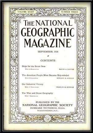 Item #5240007 The National Geographic Magazine, Volume XXXIV, Number Three (September, 1918)....