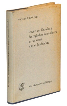 Item #5280016 Studien zur Entstehung der englischen Romantheorie an der Wende zum 18....