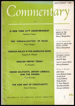 Item #5300023 Commentary: Vol. 32, No. 3 (September 1961). Norman Podhoretz, Nathan Glazer, Mati...