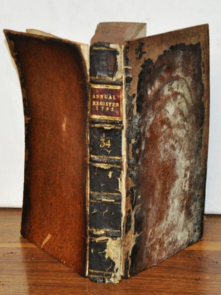 Item #5320022 The Annual Register, or a View of the History, Politics, and Literature, for the...