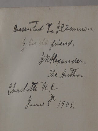 The History of Mecklenburg County from 1740 to 1900